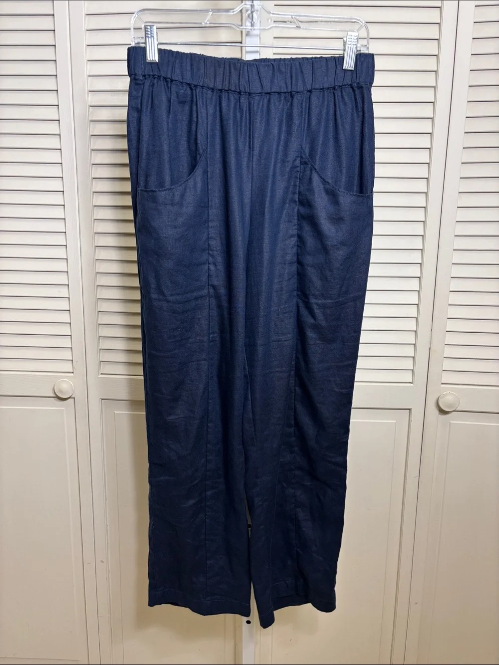 Quince 100% European Linen Cropped Straight Pants Small